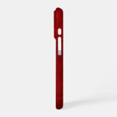 Coque iPhone 16 Pro Cheval cabré silhouette or rouge  (Côté gauche)