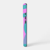 Coque iPhone 16 Pro chevrons rose/vert modernes chic (Côté gauche)