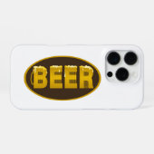 Coque iPhone 16 Pro Chope à Bière Ovale (Verso Horizontal)