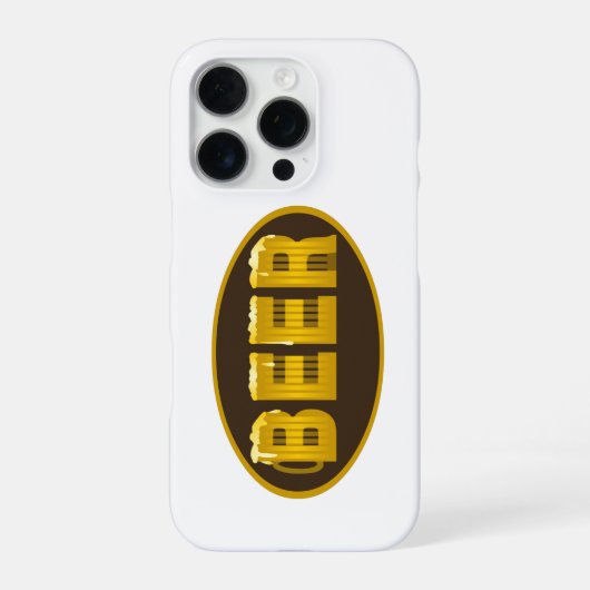 Coque iPhone 16 Pro Chope à Bière Ovale (Verso)