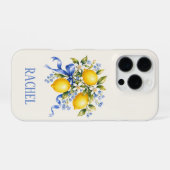 Coque iPhone 16 Pro Citrons bleus méditerranéens (Verso Horizontal)