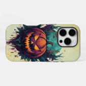 Coque iPhone 16 Pro Citrouille éffrayant en Pleine lune (Verso Horizontal)