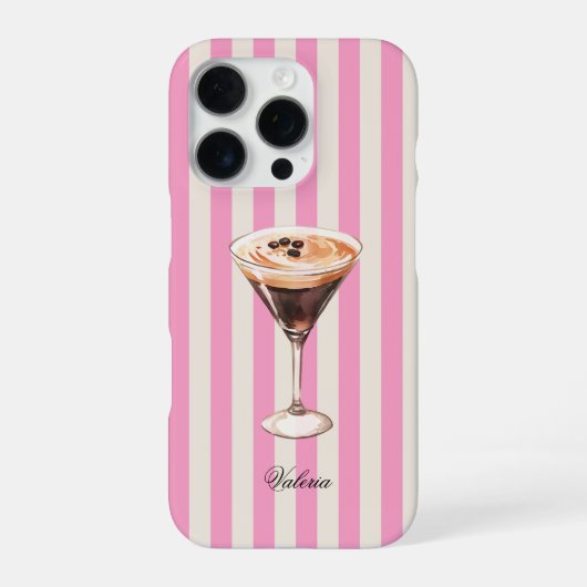 Coque iPhone 16 Pro Cocktail Martini Espresso (Verso)