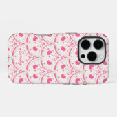 Coque iPhone 16 Pro Cœurs de cerise roses Coquette (Verso Horizontal)