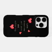Coque iPhone 16 Pro Cœurs rouges (Verso Horizontal)
