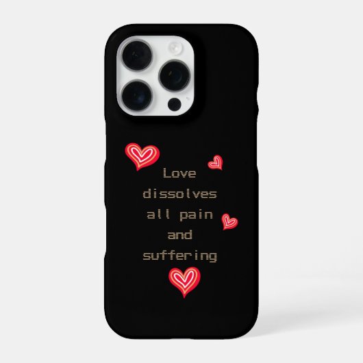 Coque iPhone 16 Pro Cœurs rouges (Verso)