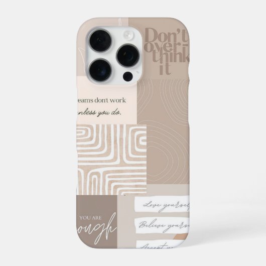 Coque iPhone 16 Pro Collage de motivation (Verso)