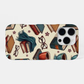 Coque iPhone 16 Pro Collection de café & de livres (Verso Horizontal)