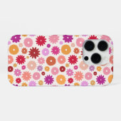 Coque iPhone 16 Pro Colorful Blooms Repeat Pattern (Verso Horizontal)