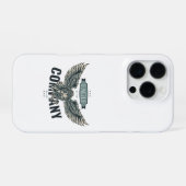 Coque iPhone 16 Pro Compagnie Retro Eagle Design Américain (Verso Horizontal)