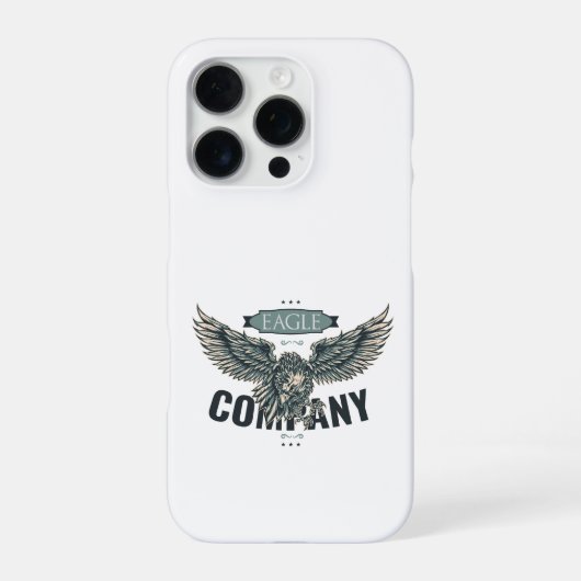 Coque iPhone 16 Pro Compagnie Retro Eagle Design Américain (Verso)
