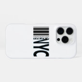 Coque iPhone 16 Pro Conception de code-barres 1625 de la ville de New (Verso Horizontal)