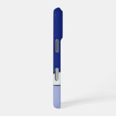 Coque iPhone 16 Pro Conception de lignes fluides bleues et blanches co (Côté droit)