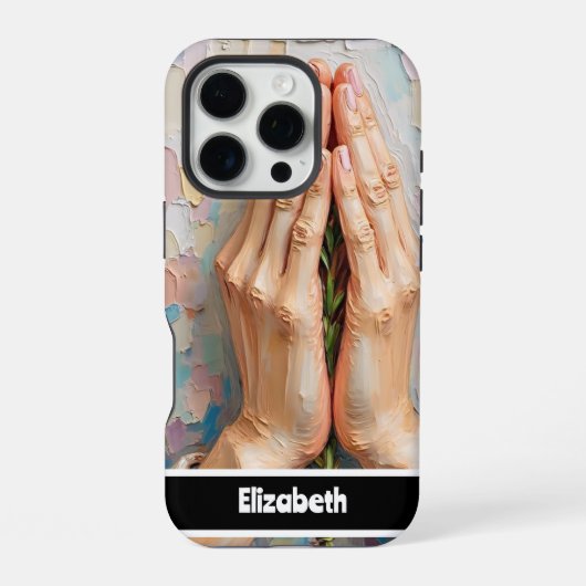 Coque iPhone 16 Pro Conception de main artistique (Verso)