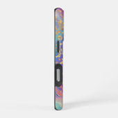 Coque iPhone 16 Pro Conception de monogramme floral abstrait moderne p (Côté droit)