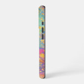 Coque iPhone 16 Pro Conception de monogramme floral abstrait moderne p (Côté gauche)