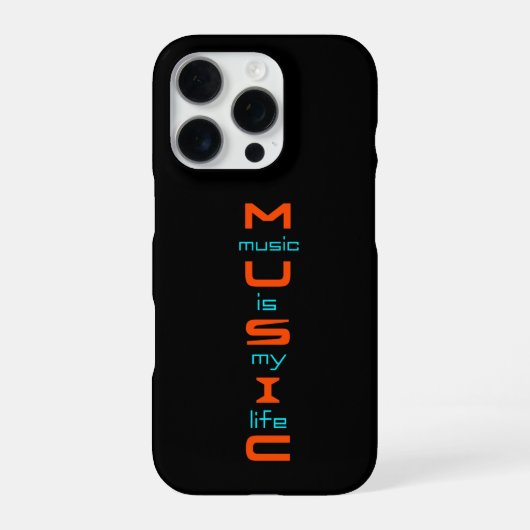 Coque iPhone 16 Pro Conception de texte sur la musique (Verso)