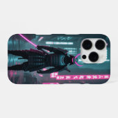Coque iPhone 16 Pro Conception d'esthétique rétro / Cyberpunk (Verso Horizontal)