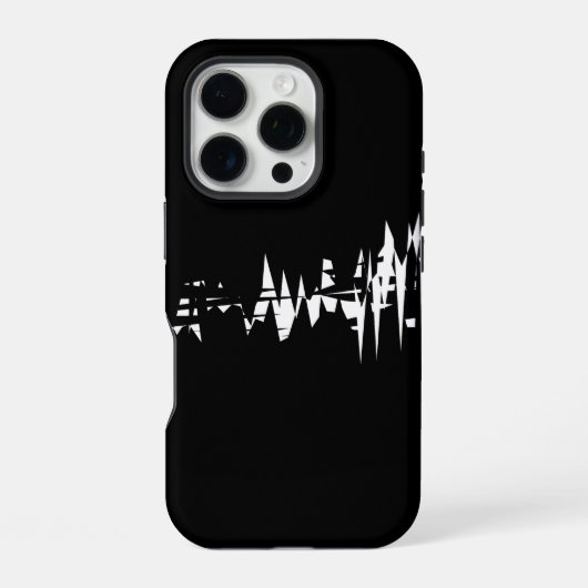 Coque iPhone 16 Pro Conception en noir et blanc (Verso)