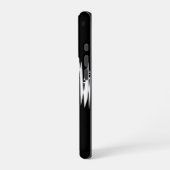 Coque iPhone 16 Pro Conception en noir et blanc (Côté gauche)