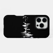 Coque iPhone 16 Pro Conception en noir et blanc (Verso Horizontal)