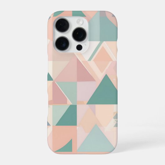 Coque iPhone 16 Pro 📱 "Conception Géométrique Pastel " 🎨🔷 (Verso)