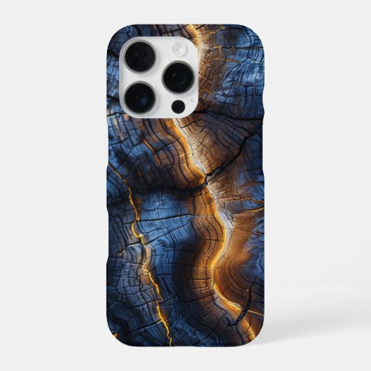 Coque iPhone 16 Pro Conception graphique du bois (Verso)