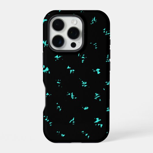 Coque iPhone 16 Pro Conception motif sur noir (Verso)