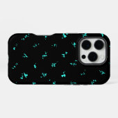 Coque iPhone 16 Pro Conception motif sur noir (Verso Horizontal)