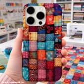 Coque iPhone 16 Pro Conception pour amateurs de patchwork - Art patchw