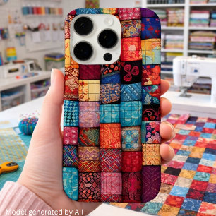 Coque iPhone 16 Pro Conception pour amateurs de patchwork - Art patchw