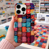 Coque iPhone 16 Pro Conception pour amateurs de patchwork - Art patchw