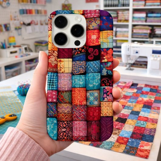 Coque iPhone 16 Pro Conception pour amateurs de patchwork - Art patchw
