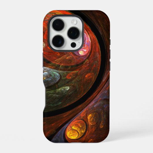 Coque iPhone 16 Pro Connexion fluide Art Abstrait (Verso)