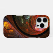 Coque iPhone 16 Pro Connexion fluide Art abstrait cosmique moderne (Verso Horizontal)