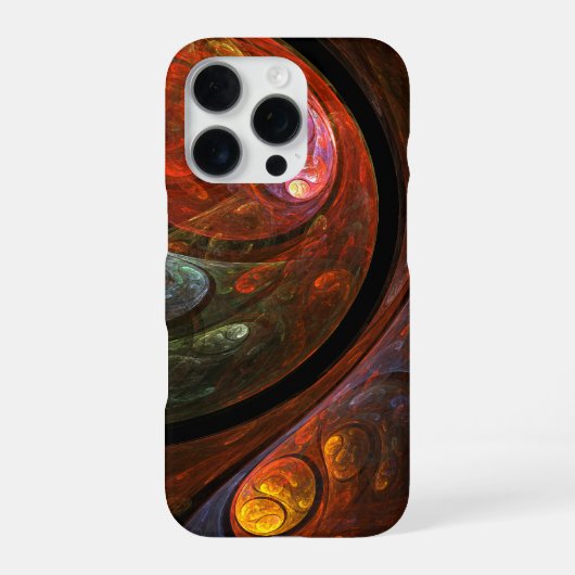 Coque iPhone 16 Pro Connexion fluide Art abstrait cosmique moderne (Verso)