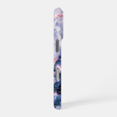 Coque iPhone 16 Pro Cool Marbre Texture bleu rose blanc (Côté droit)