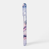 Coque iPhone 16 Pro Cool Marbre Texture bleu rose blanc (Côté gauche)