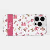 Coque iPhone 16 Pro Coquette fille rose mignon Personnalisée (Verso Horizontal)