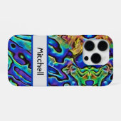 Coque iPhone 16 Pro Coquille de mer abalone iridescente (Verso Horizontal)