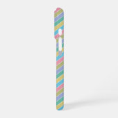 Coque iPhone 16 Pro Couleur stylée cool monogramme rayé diagonal (Côté gauche)