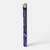 Coque iPhone 16 Pro Coupe d'agate pourpre et bleue (Côté gauche)