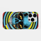 Coque iPhone 16 Pro Crâne funky hypnotique (Verso Horizontal)