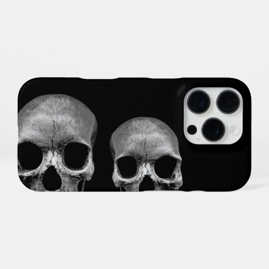 Coque iPhone 16 Pro Crânes - Drôle (Verso Horizontal)