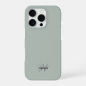 Coque iPhone 16 Pro Créer Votre Nom Personnalisé Monogramme Calligraph (Verso)