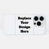 Coque iPhone 16 Pro Créez votre propre blanc (Verso Horizontal)