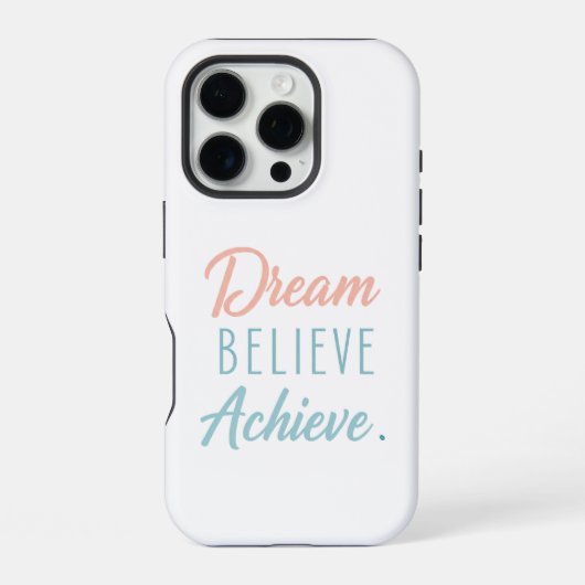 Coque iPhone 16 Pro Croire rêve atteindre (Verso)