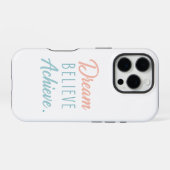 Coque iPhone 16 Pro Croire rêve atteindre (Verso Horizontal)