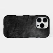 Coque iPhone 16 Pro Cuir noir (Verso Horizontal)