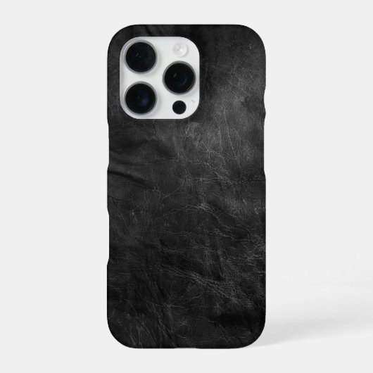 Coque iPhone 16 Pro Cuir noir (Verso)